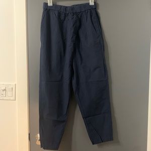 COS Navy Elastic-Waist Trousers